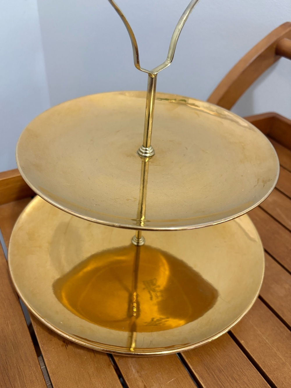 Royal Winton Gold 2-Tier Serving Tray - Picture 4 of 5